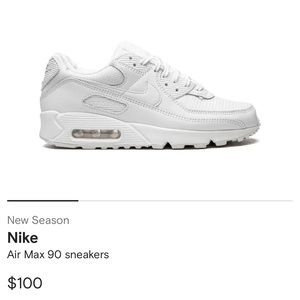 Air Max 90 sneakers white womens size 6